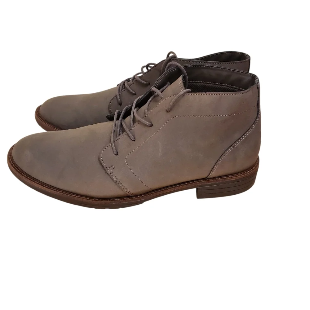 Goodfellow & Co Mens Gray Suede Lace Up Chukka Boots Size 11.5